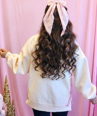 Merry and Pink Bow Sweatshirt