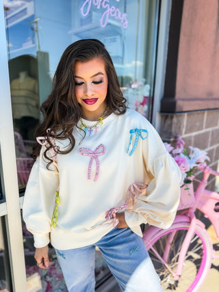 Soft shirt with studded bows. 