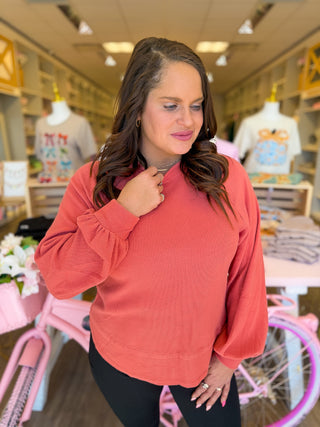 Pumpkin Spice Balloons Sleeve Top