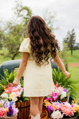 Puff Sleeve Mini Dress