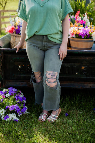 Trending Outlook Distressed Jeans