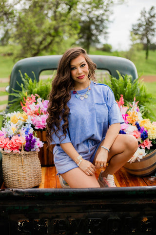 Comfy Mineral Wash Shorts Set