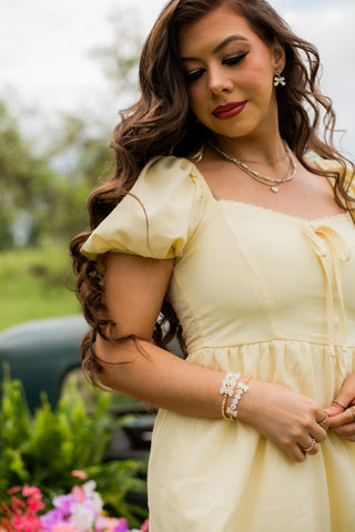 Puff Sleeve Mini Dress
