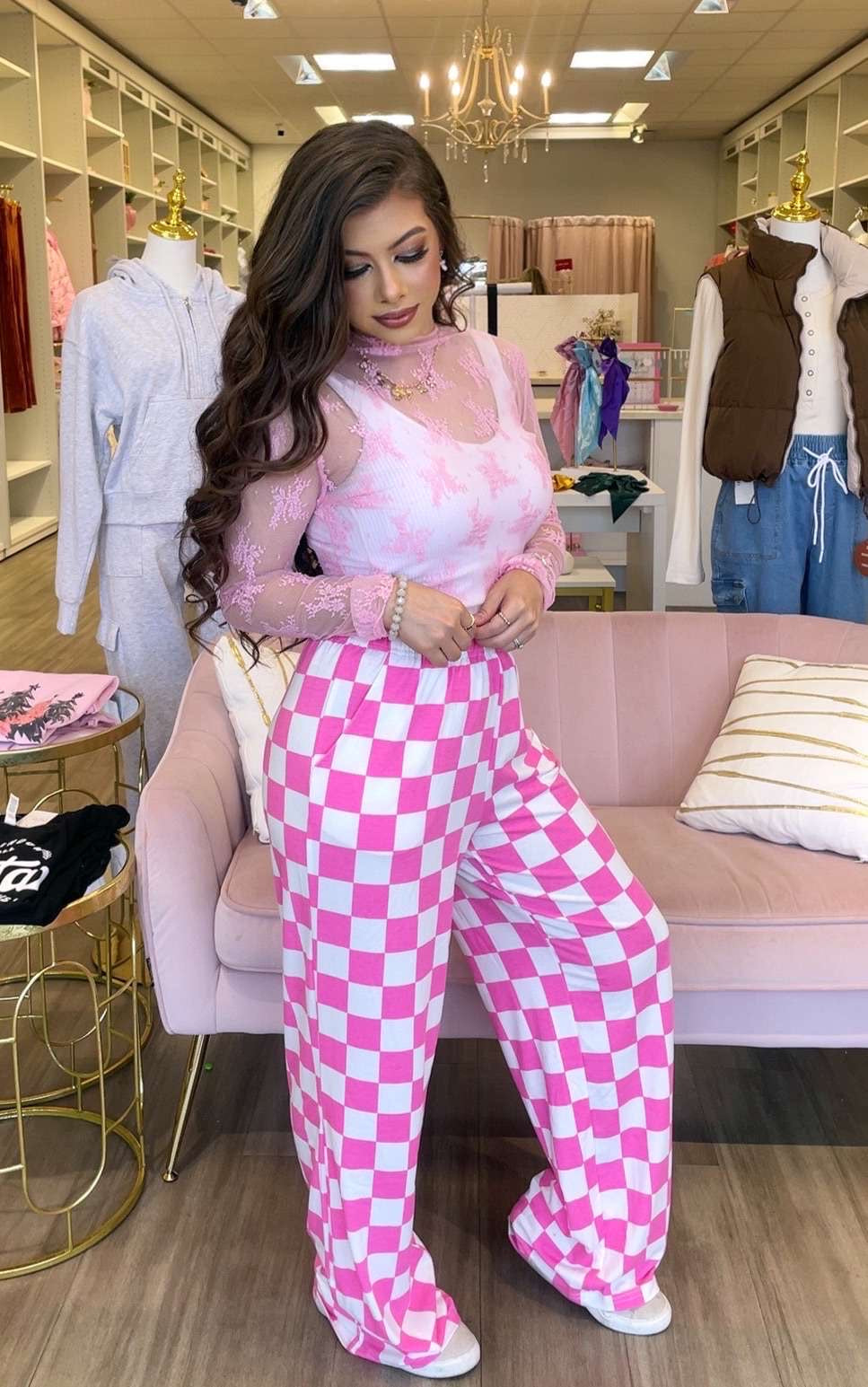 Alice in Wonderland Checkered Pants