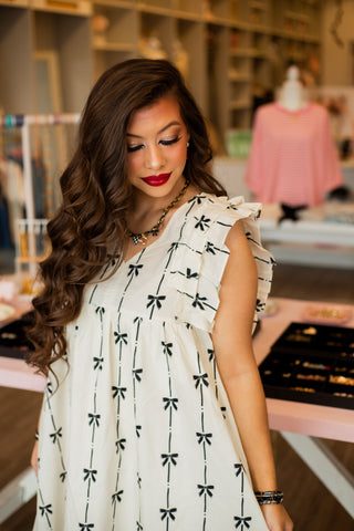 Captivating Presence Bow Dress