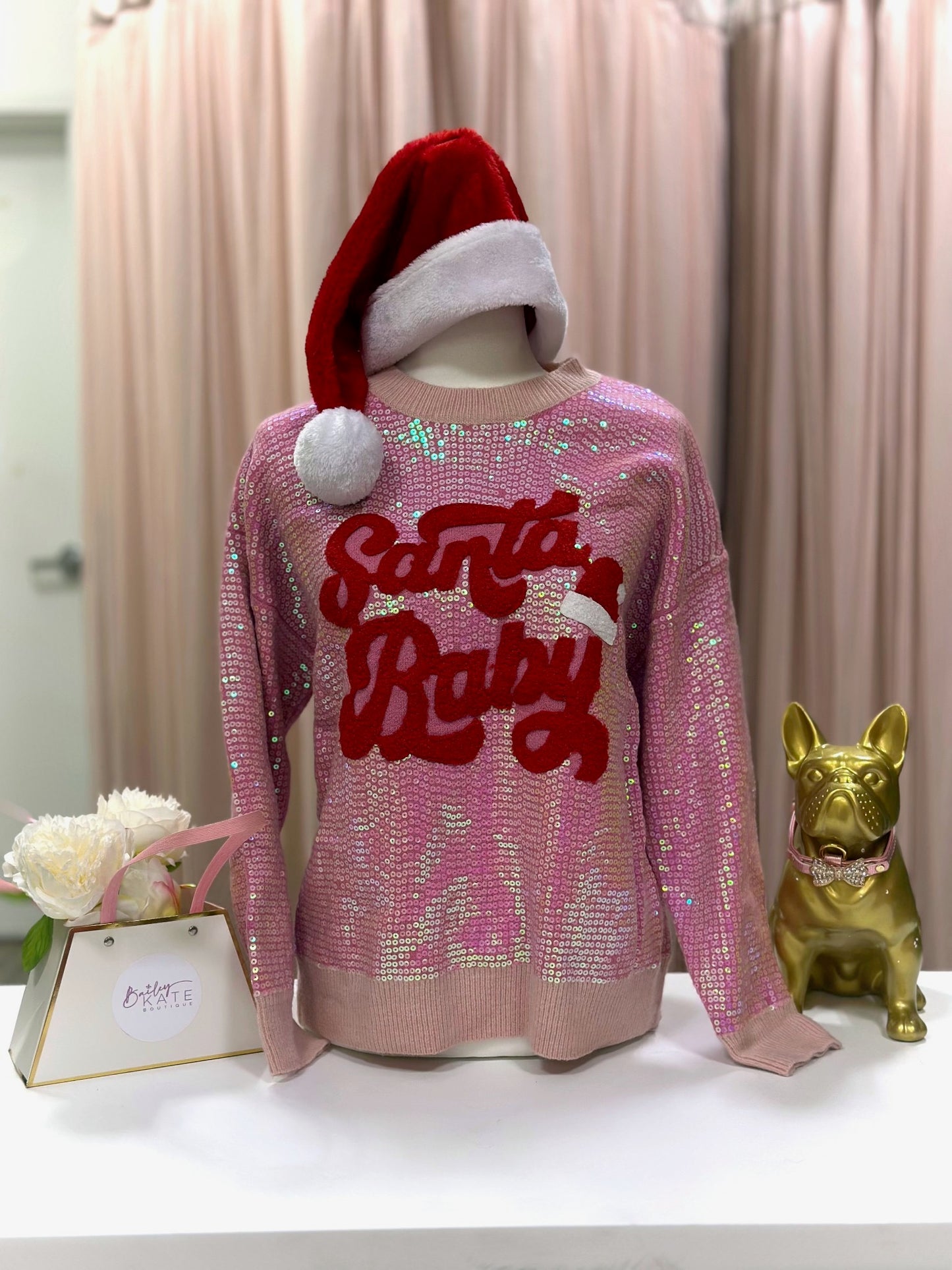 Santa Baby Sequin Top