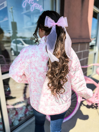 Gorgeous lightweight jacket with floral design and horses. Perfect for Ky girls. 