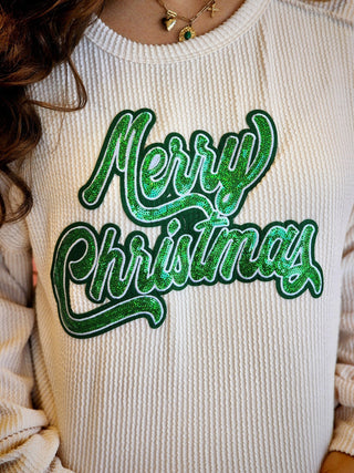 Merry and Bright Waffle Knit Top