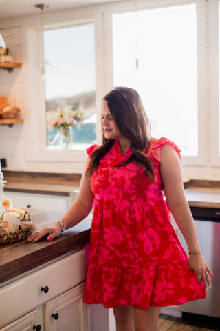 Scarlet Floral Print Dress