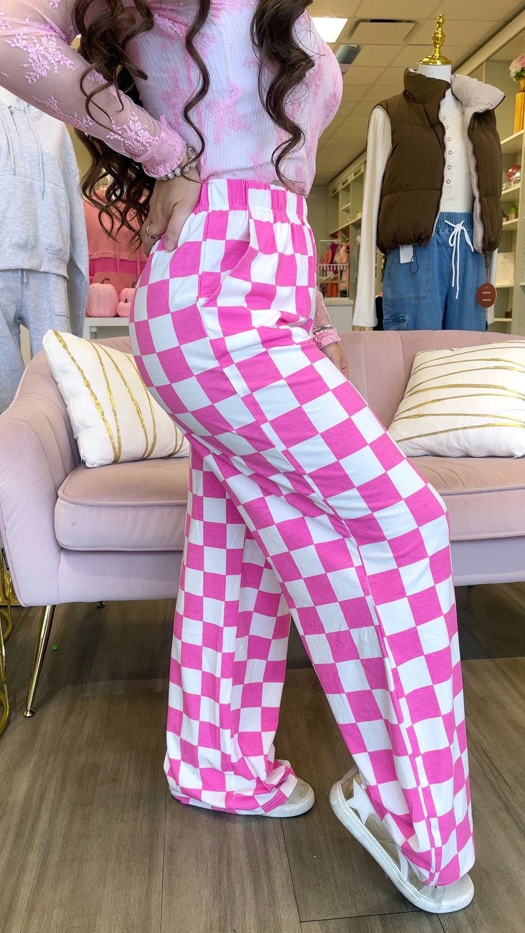 Alice in Wonderland Checkered Pants