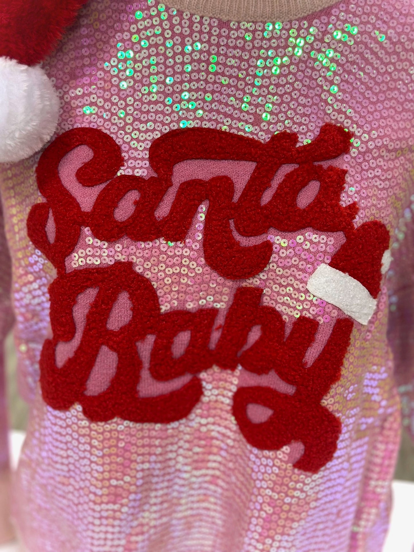 Santa Baby Sequin Top