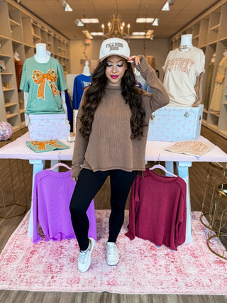 Cozy Ribbed Knit Pullover