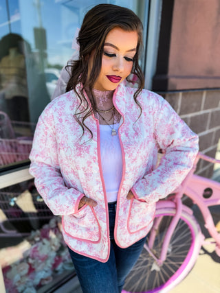 Gorgeous lightweight jacket with floral design and horses. Perfect for Ky girls. 