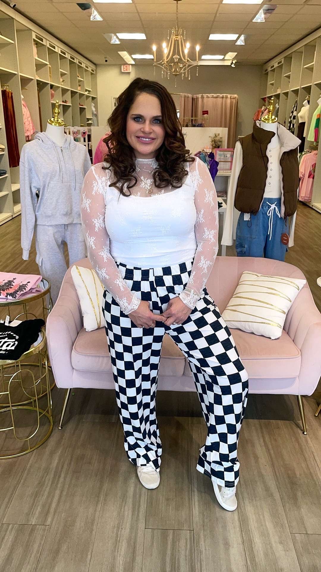 Alice in Wonderland Checkered Pants