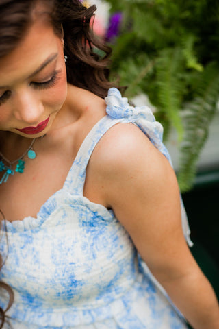 Smocked Sweetheart Midi Dress